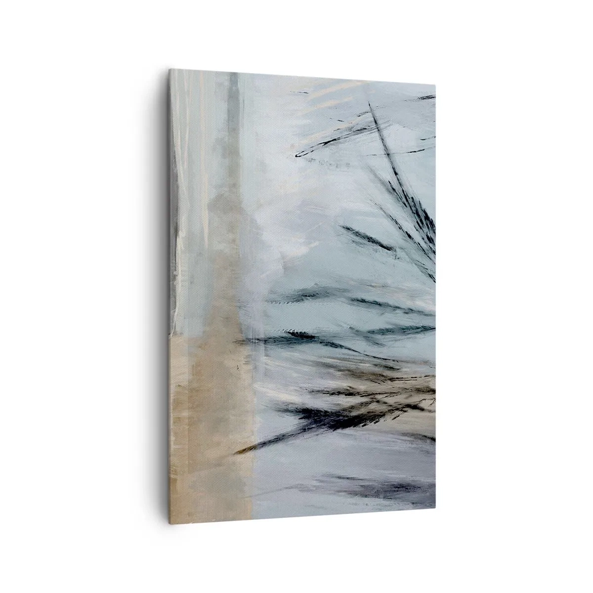 Canvastavla - Bild på duk - Vinterfält - 80x120 cm