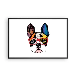 Affisch i svart ram - Intellektuell - 91x61 cm