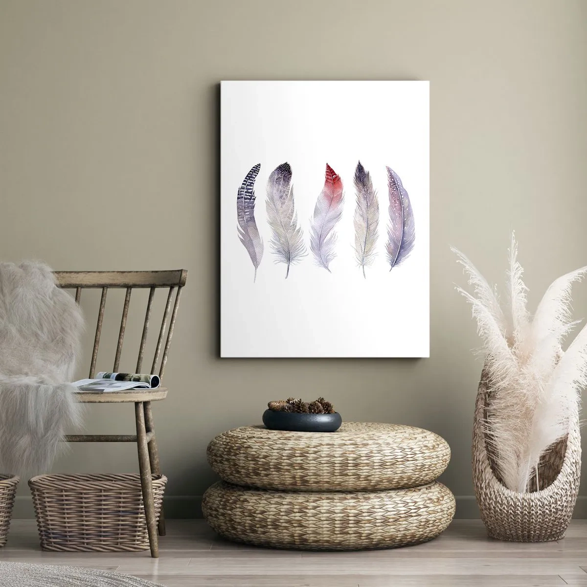 Canvastavla - Bild på duk - Fin som färgrik dimma - 80x120 cm