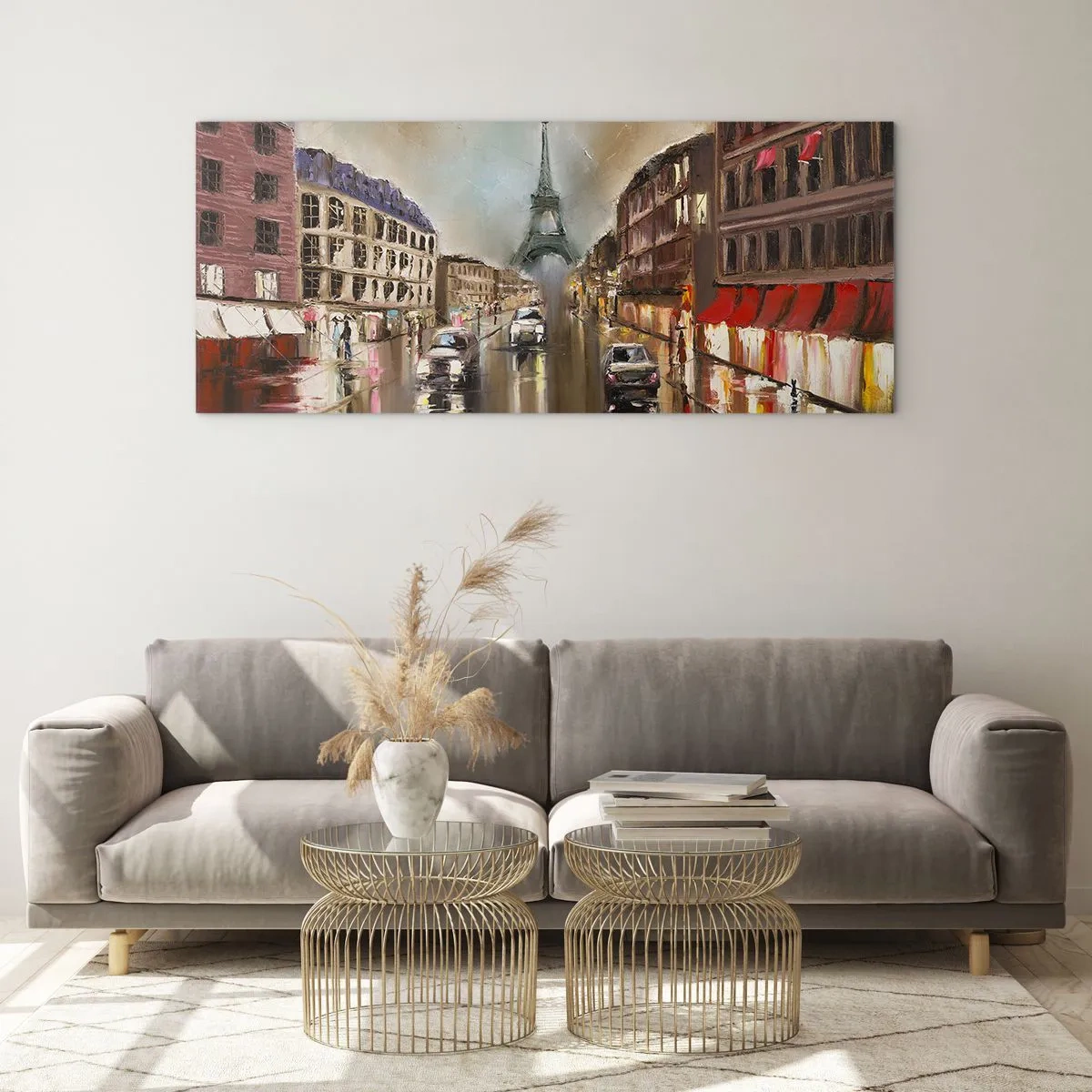 Glastavla - Bild på glas - Det är bara tornet som räknas - 100x40 cm