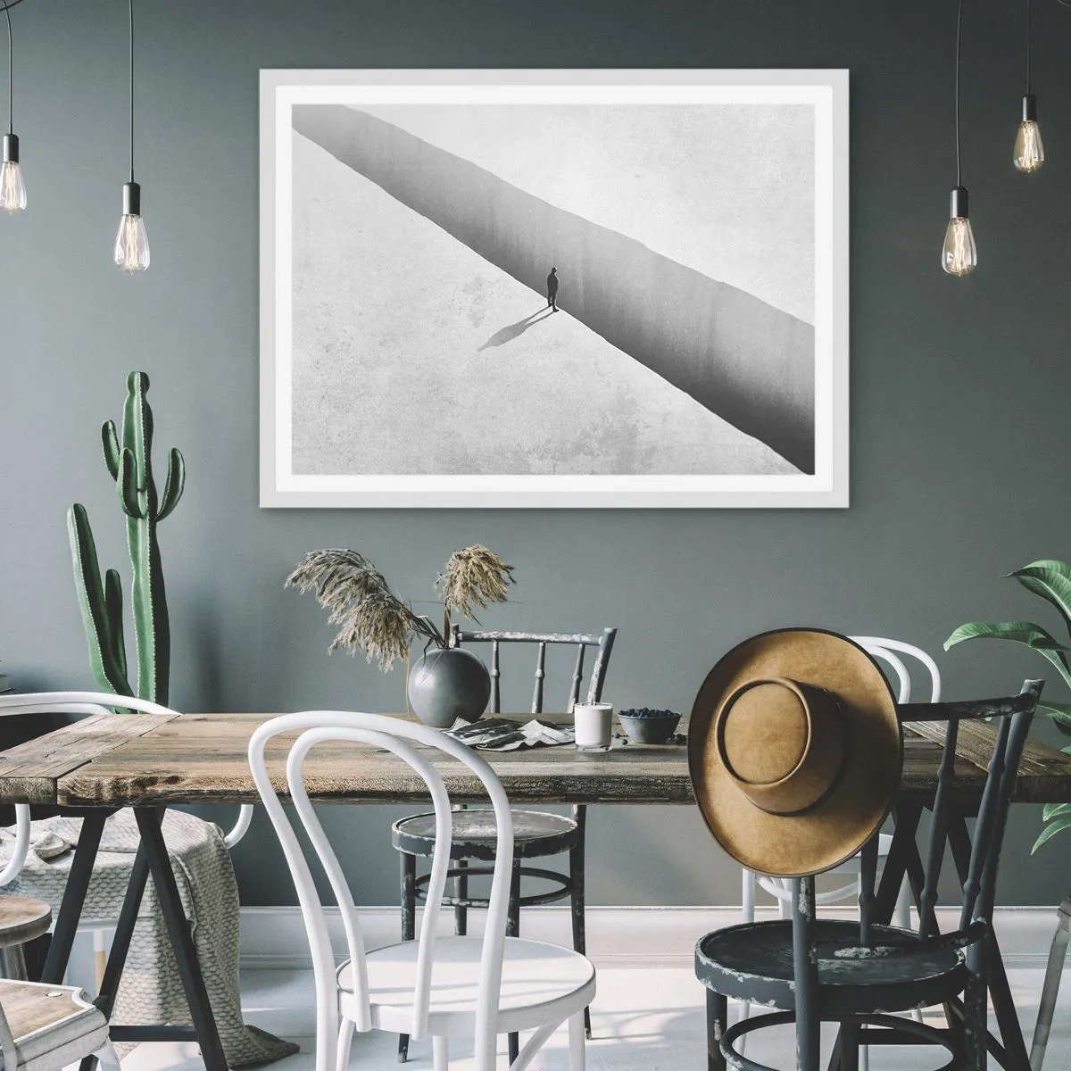 Affisch i vit ram - Tydligt mål - 100x70 cm