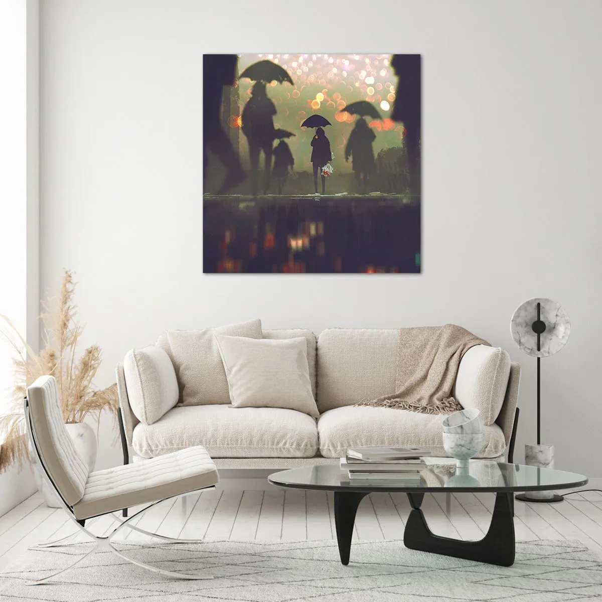 Glastavla - Bild på glas - Ur vattendroppens perspektiv - 50x50 cm