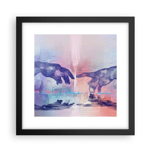 Affisch i svart ram - Den gudomliga gnistan av liv - 30x30 cm