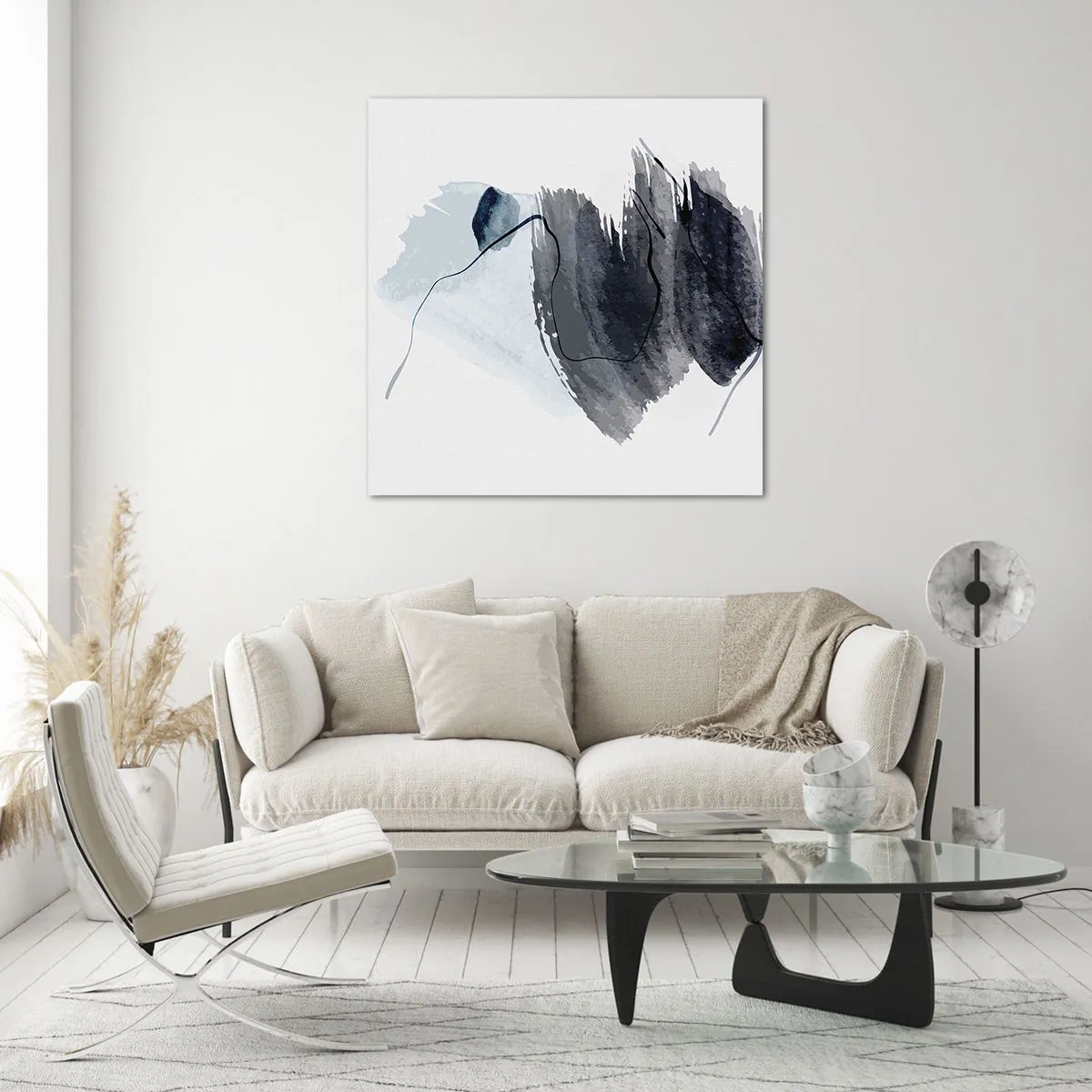 Glastavla - Bild på glas - Intensitet och rörelse - 70x70 cm