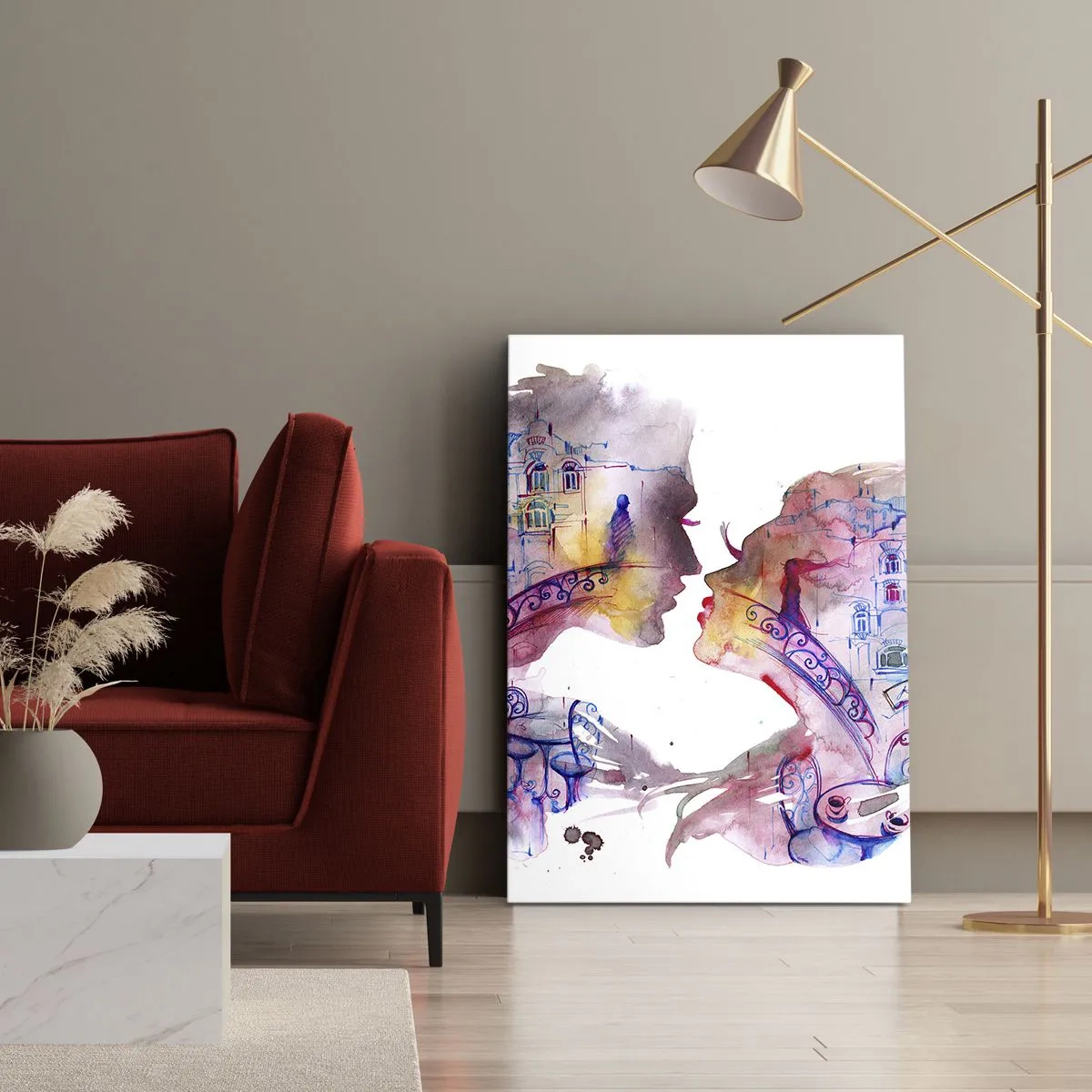 Canvastavla - Bild på duk - Suckarnas hemliga bro - 70x100 cm