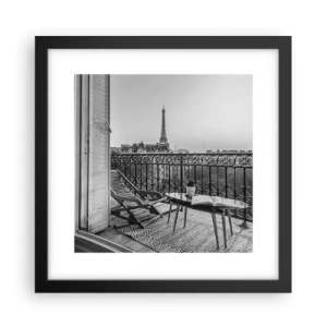 Affisch i svart ram - En eftermiddag i Paris - 30x30 cm