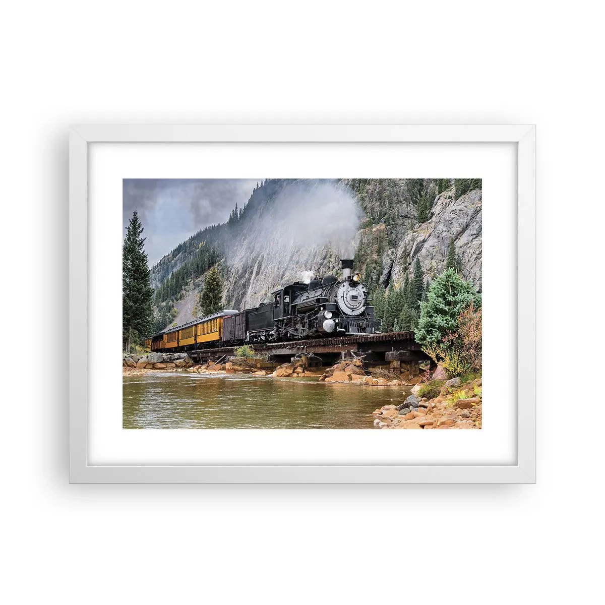 Affisch i vit ram - Vart ska du? Vart? - 40x30 cm