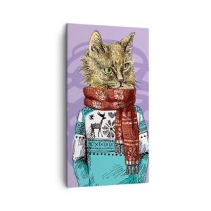 Canvastavla - Bild på duk - Mästerkatten - 45x80 cm