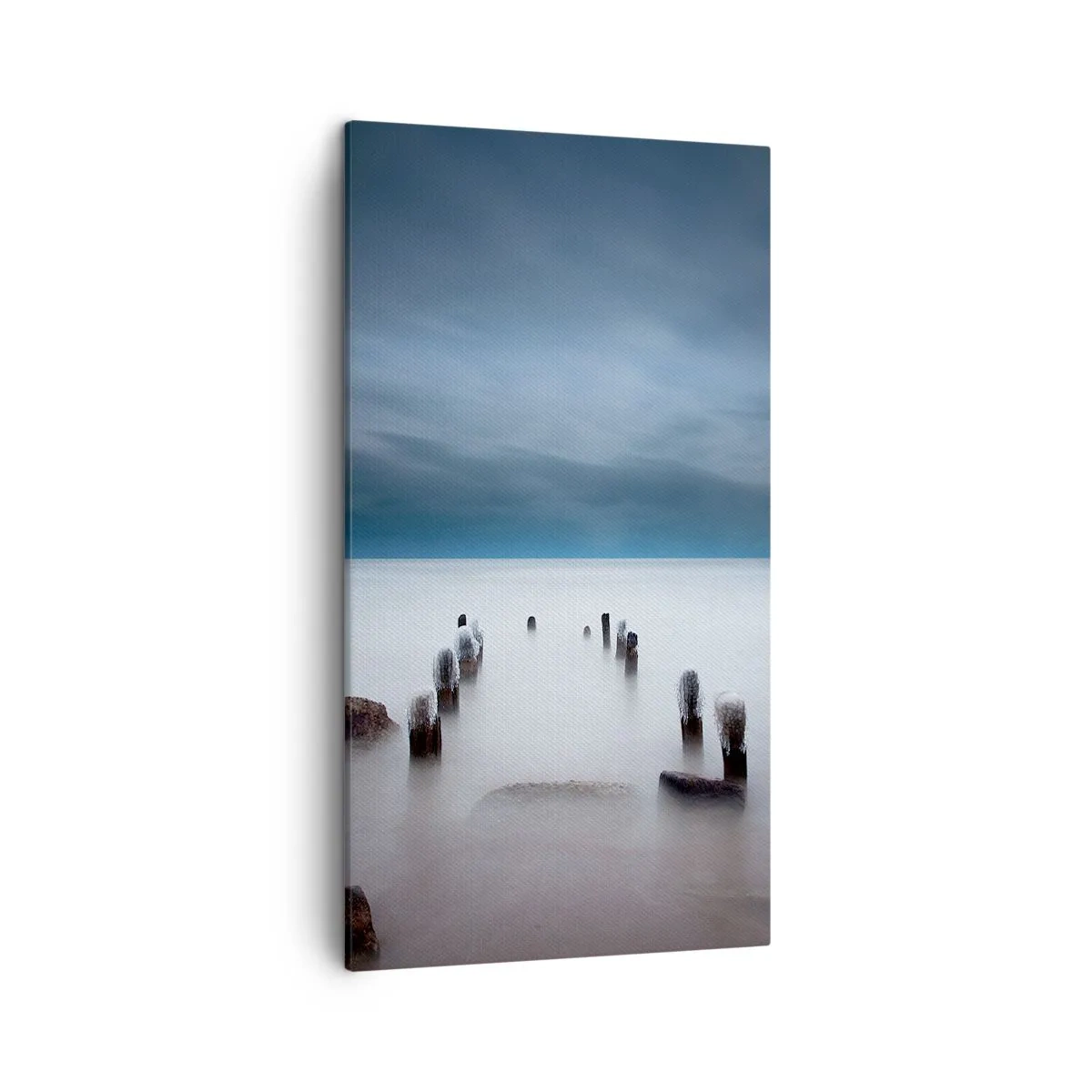 Canvastavla - Bild på duk - Fundersam sjö - 45x80 cm