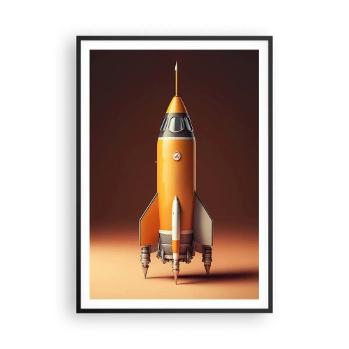 Affisch i svart ram - Det börjar med en dröm - 70x100 cm