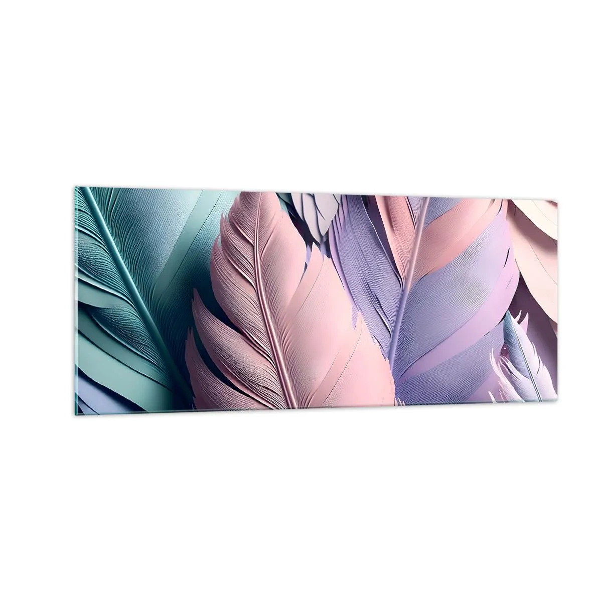 Glastavla - Bild på glas - Fågelstil - 100x40 cm