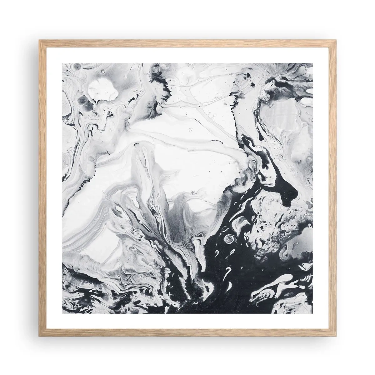 Affisch i ram av ljusek - Jordens inre - 60x60 cm