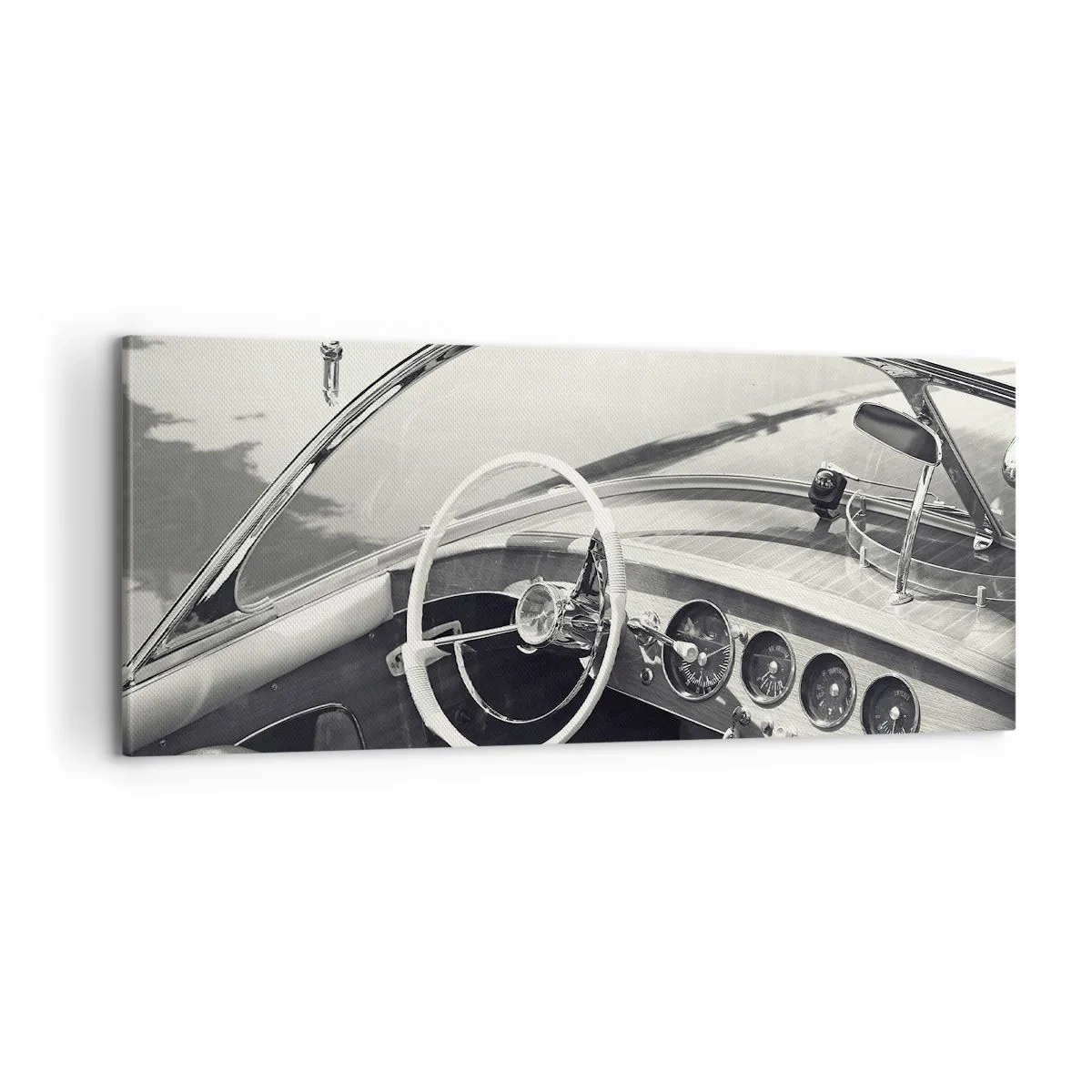 Canvastavla - Bild på duk - Väder för de rika - 100x40 cm