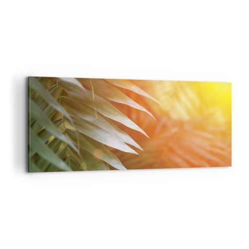 Canvastavla - Bild på duk - En morgon i djungeln - 100x40 cm
