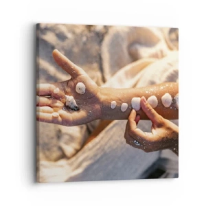 Canvastavla - Bild på duk - Skönhet inom handens räckvidd - 30x30 cm