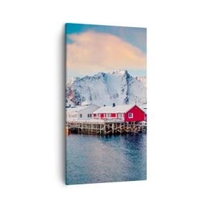 Canvastavla - Bild på duk - Nordligt gömställe - 45x80 cm