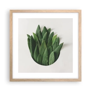 Affisch i ram av ljusek - Ostoppbar nyfikenhet - 40x40 cm