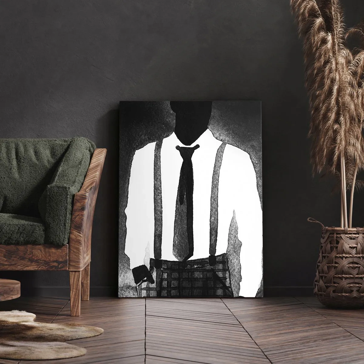 Canvastavla - Bild på duk - Noir stämning - 50x70 cm