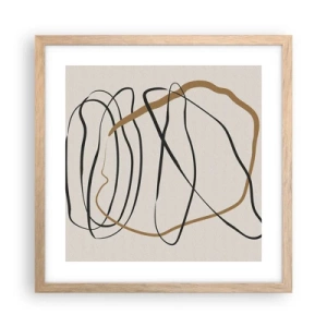 Affisch i ram av ljusek - Komposition: besittande dans - 40x40 cm