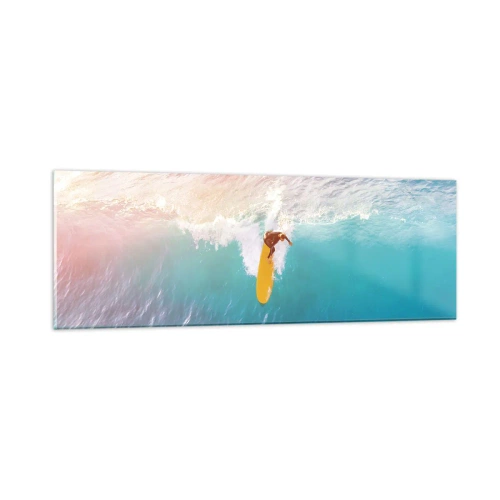 Glastavla - Bild på glas - Havsryttare - 90x30 cm