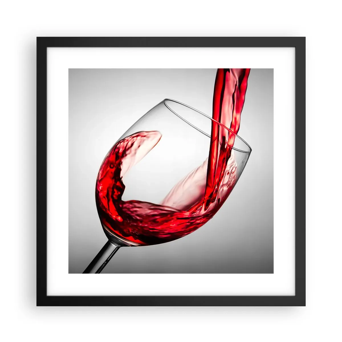 Affisch i svart ram - Färg - rörelse - ljud - 40x40 cm