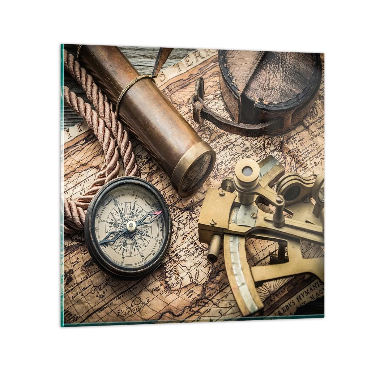 Glastavla - Bild på glas - Sätt ut kursen - 60x60 cm