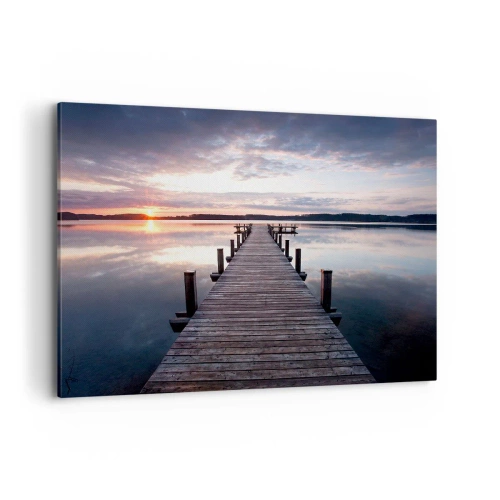Canvastavla - Bild på duk - Den tysta gränsen mellan dag och natt - 100x70 cm