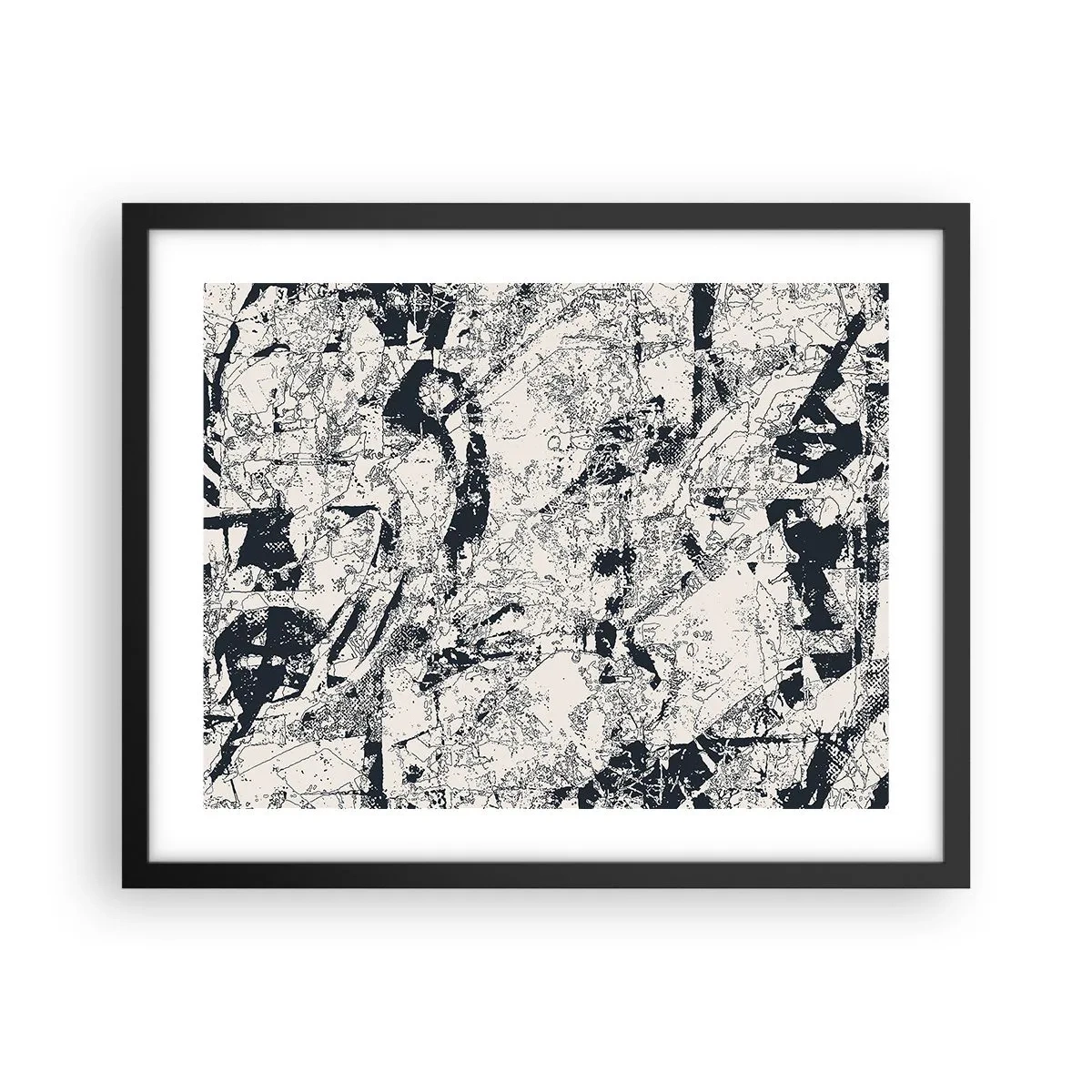 Affisch i svart ram - Motsatsernas interpenetration - 50x40 cm
