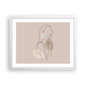 Affisch i vit ram - Flickaktighetens ikon - 50x40 cm