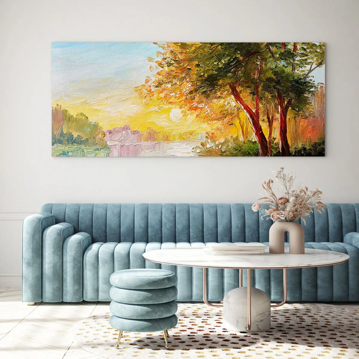 Glastavla - Bild på glas - Et in Arcadia ego - 100x40 cm