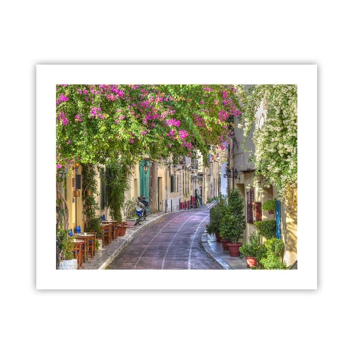 Affisch - Blommande gata - 50x40 cm