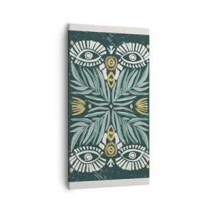 Canvastavla - Bild på duk - Som ett folkligt mönster - 55x100 cm