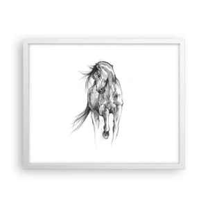 Affisch i vit ram - Elegant trav - 50x40 cm