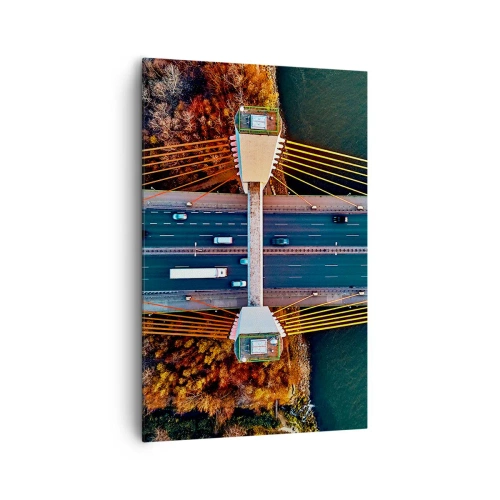 Canvastavla - Bild på duk - Bortom vatten, bortom skog - 80x120 cm