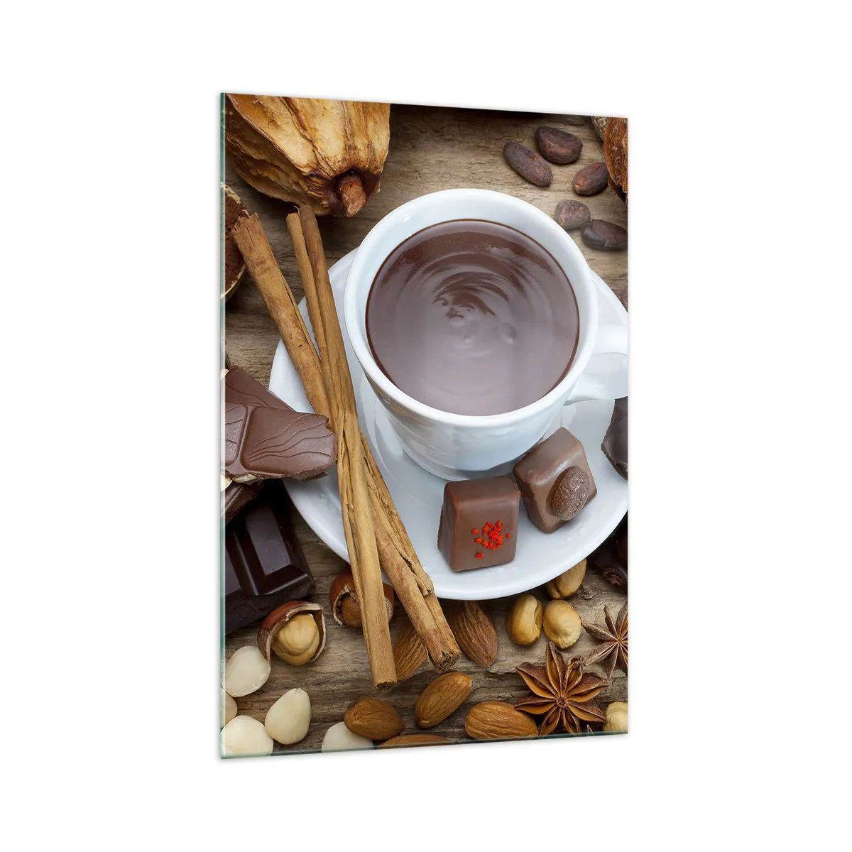 Glastavla - Bild på glas - Från sagolika chokladfabriken - 70x100 cm