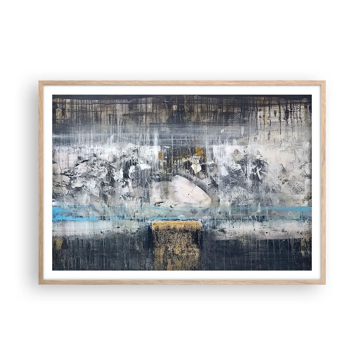 Affisch i ram av ljusek - På is och klumpar - 100x70 cm