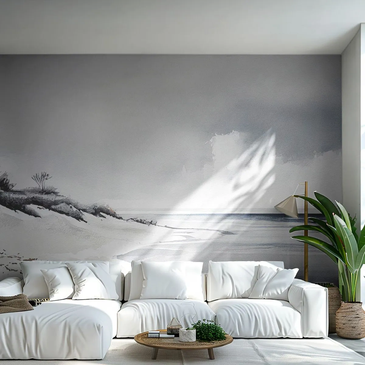 Fototapet Standard Eco - Alltid tillsammans - Sanddyner, Strand, Hav - 500x350 cm