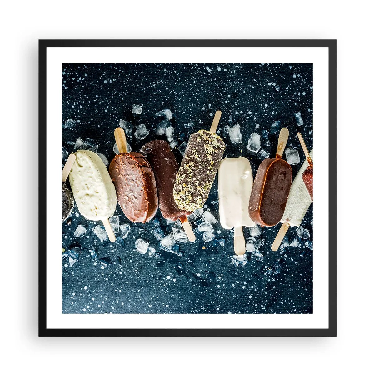 Affisch i svart ram - Smak av varm sommar - 60x60 cm