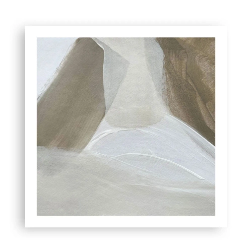 Affisch - Våg av vitt - 60x60 cm