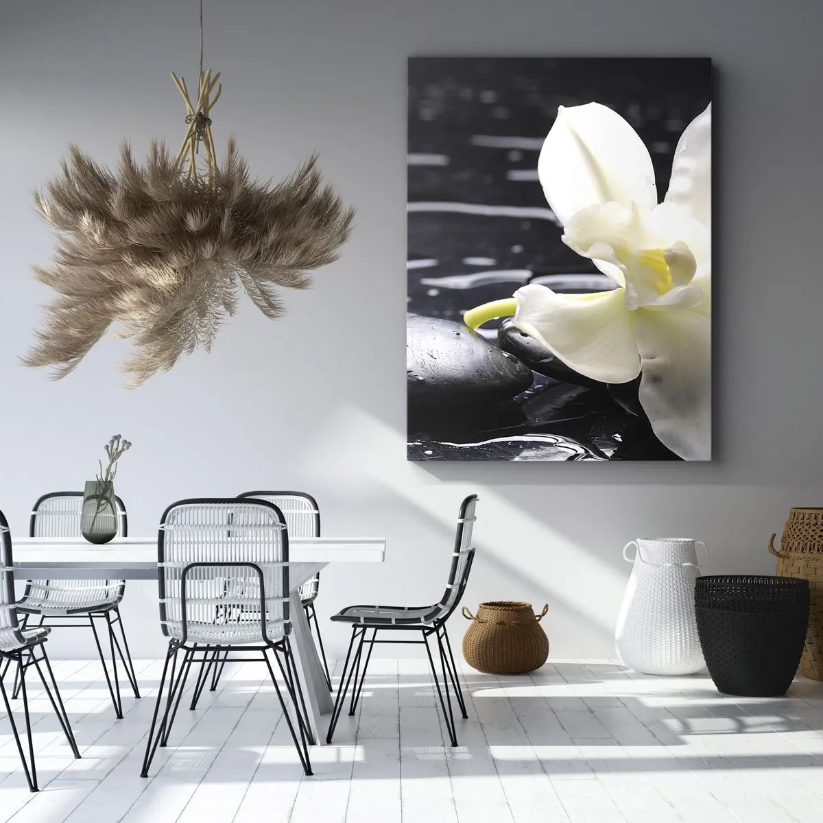 Canvastavla - Bild på duk - Ett studie i svart och vit - 50x70 cm