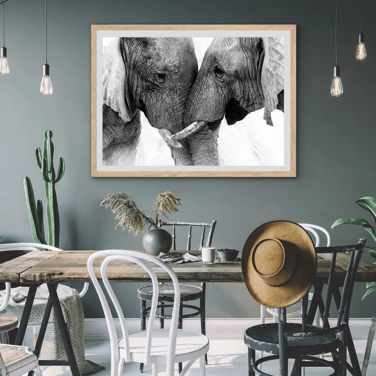 Affisch i ram av ljusek - Hjärtlig bekännelse - 100x70 cm