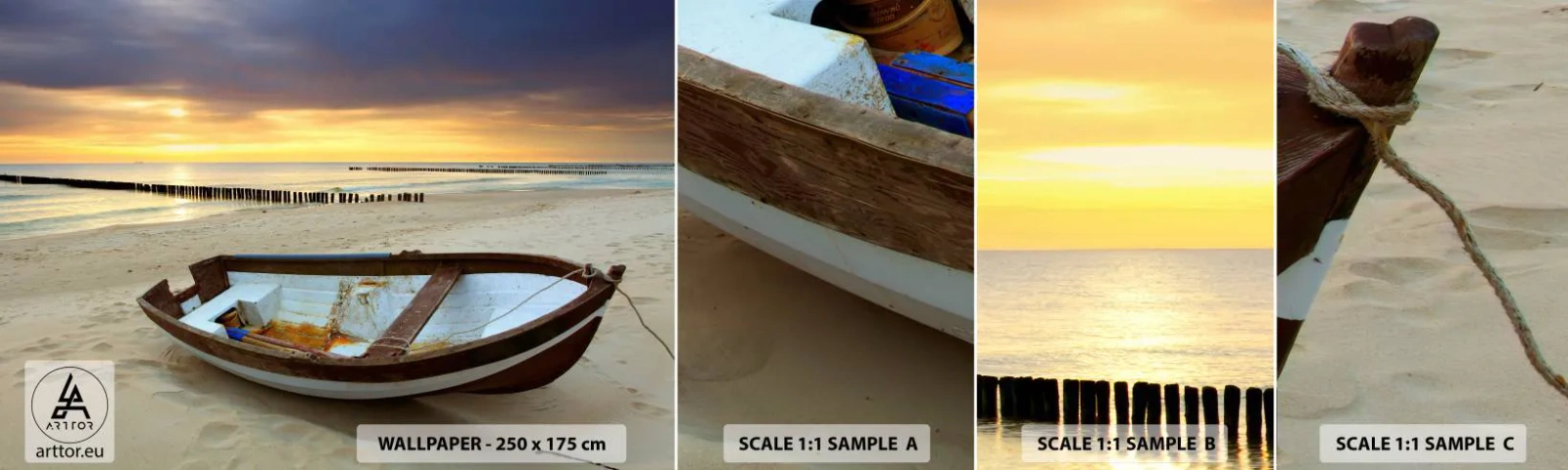 Fototapet Prov Standard Eco - Det finns inga vackrare stränder - Landskap, Hav, Strand - 100x30 cm