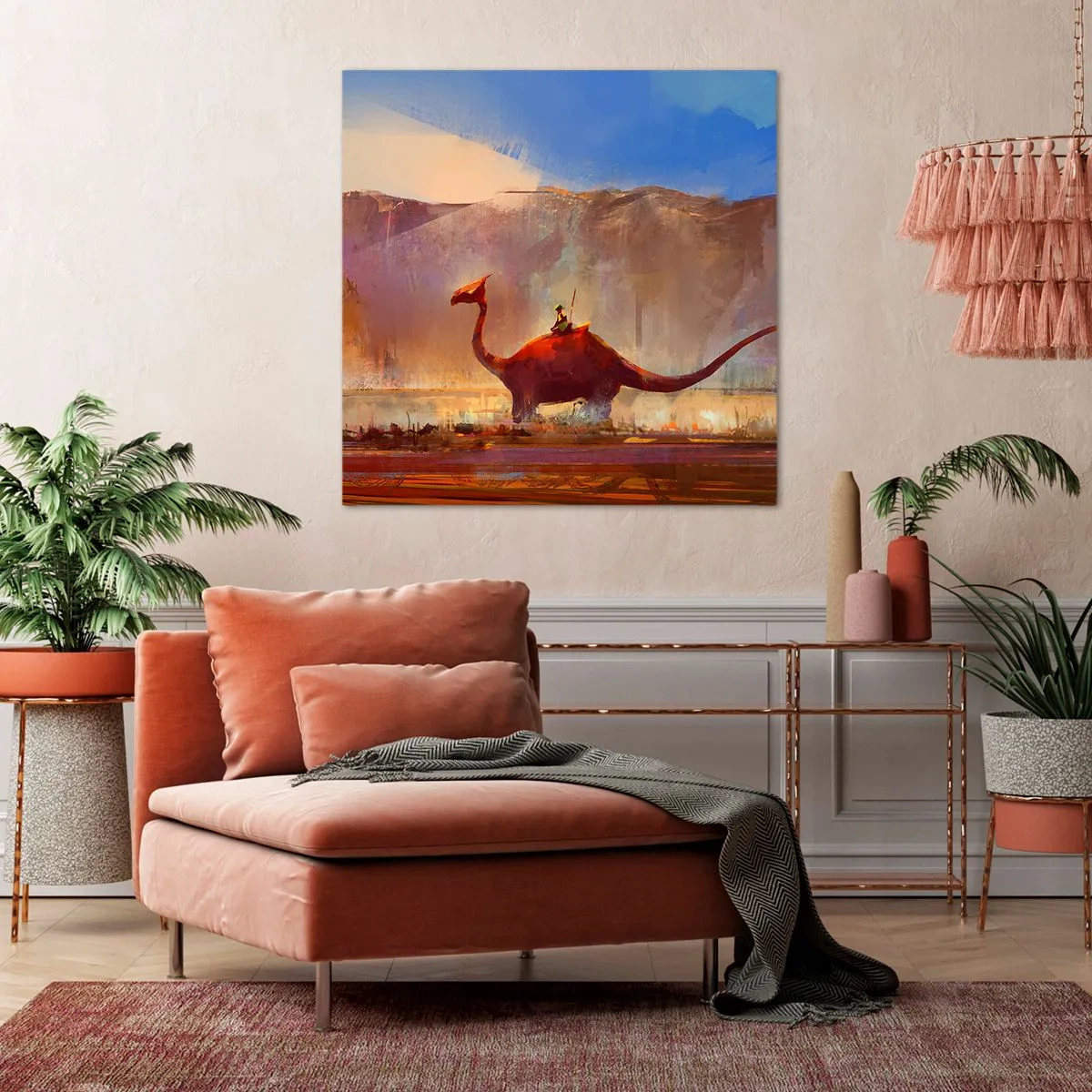 Canvastavla - Bild på duk - Om de inte dött ut - 50x50 cm