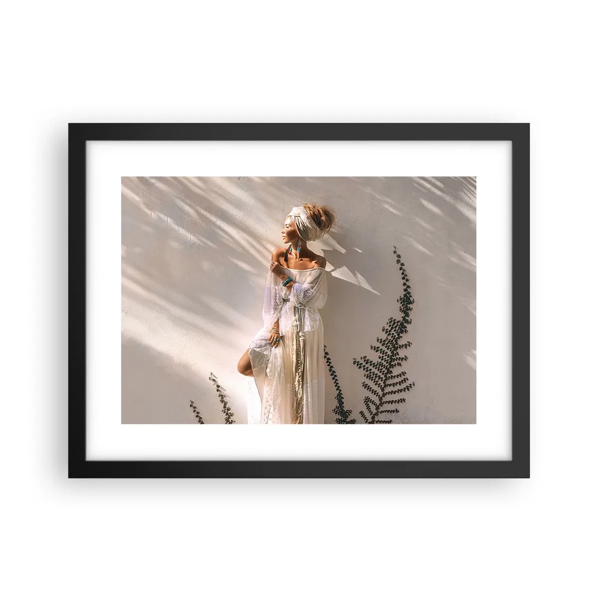 Affisch i svart ram - Solen och flickan - 40x30 cm