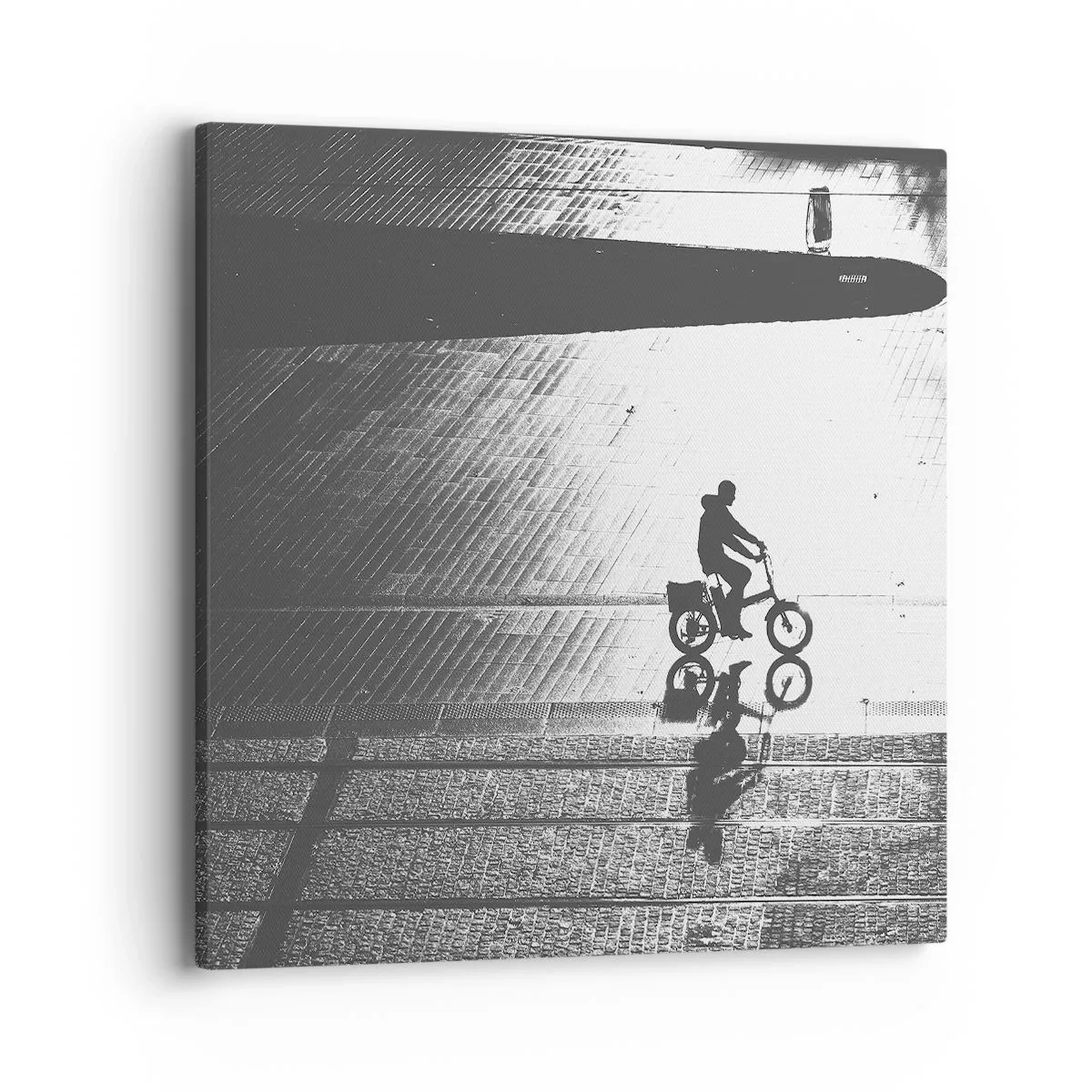 Canvastavla - Bild på duk - Rakt fram genom staden - 40x40 cm