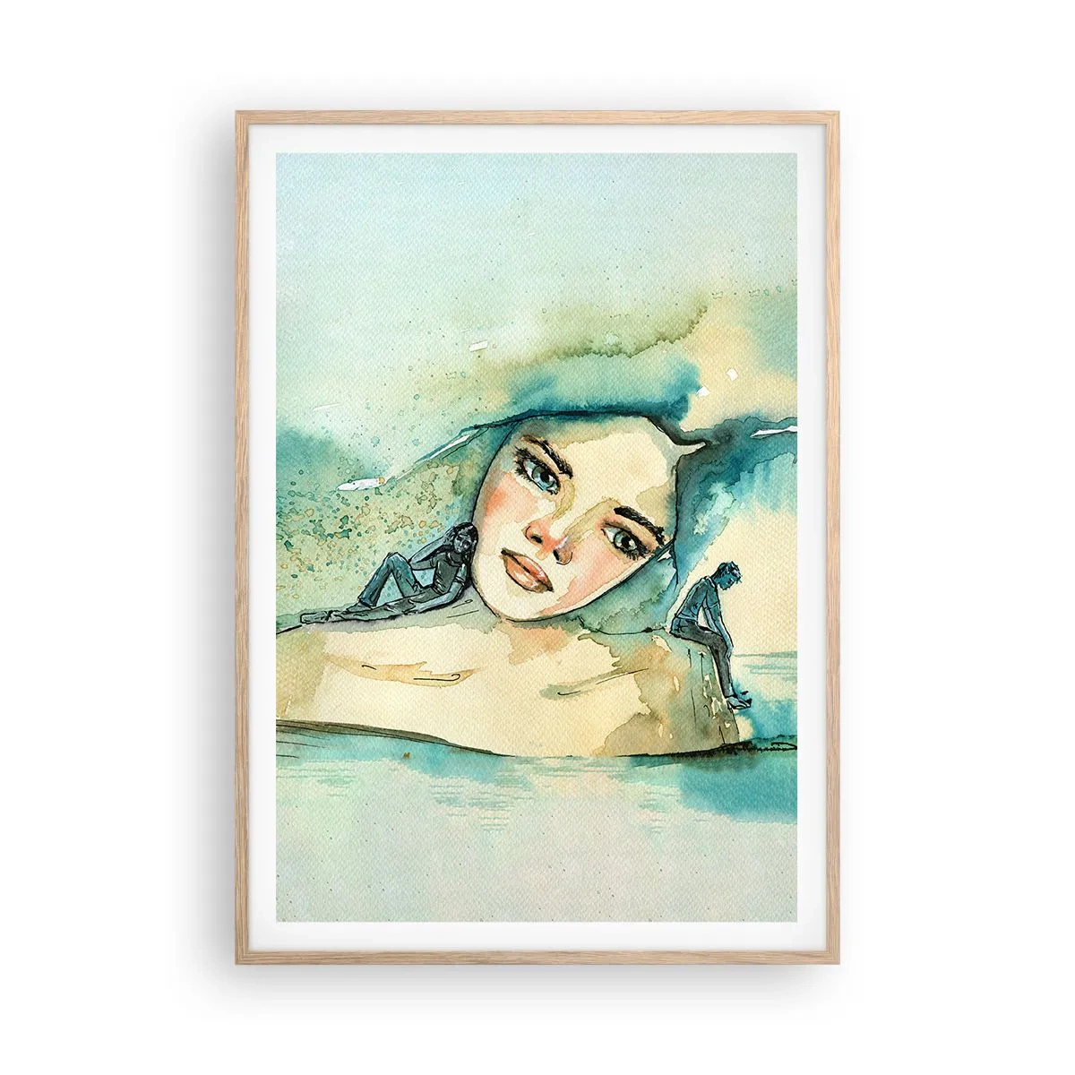 Affisch i ram av ljusek - Am I blue? - 70x100 cm