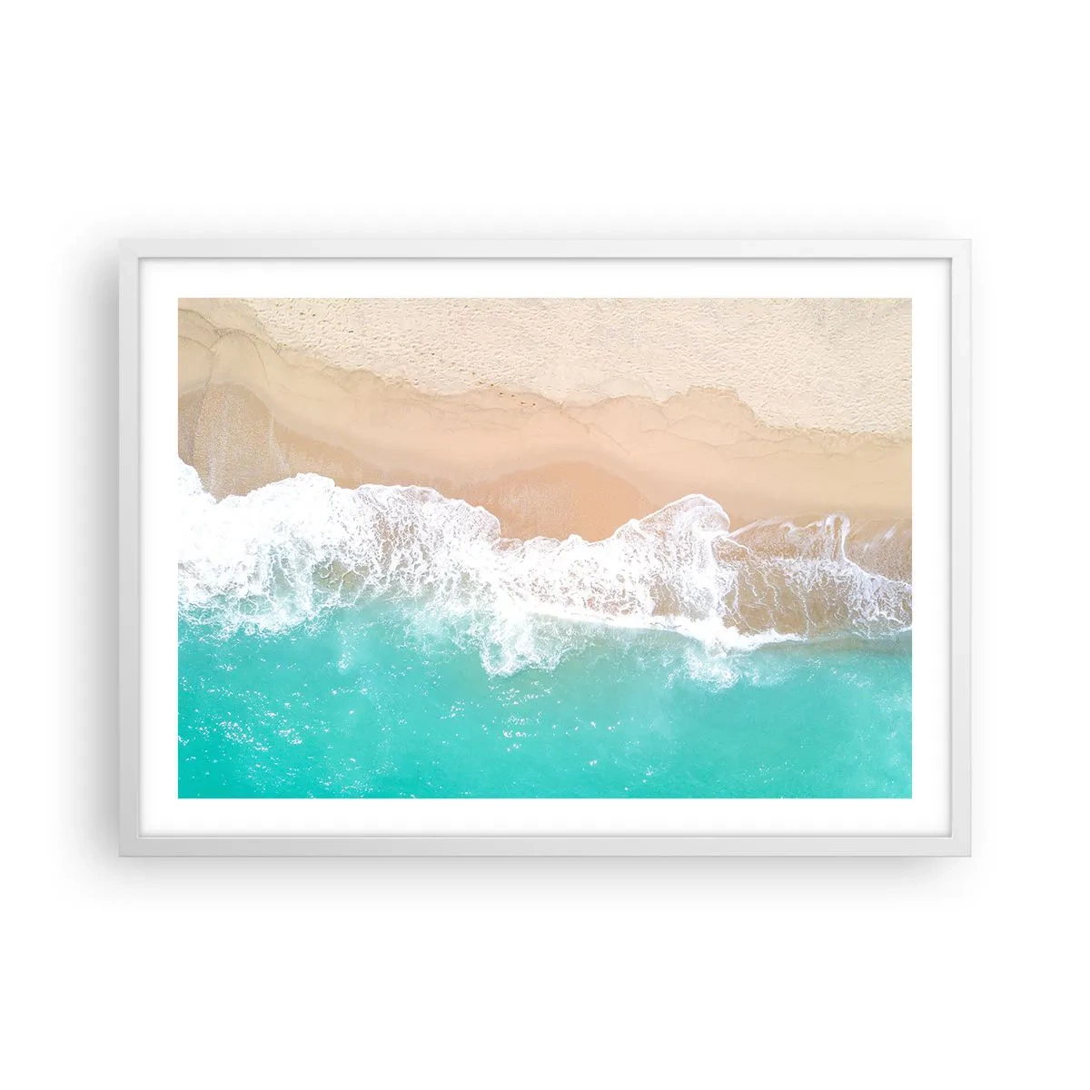 Affisch i vit ram - Smekande beröring - 70x50 cm