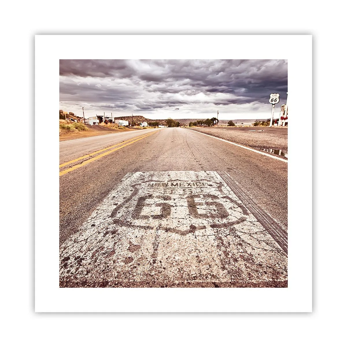 Affisch - Mother Road - amerikanska legenden - 40x40 cm