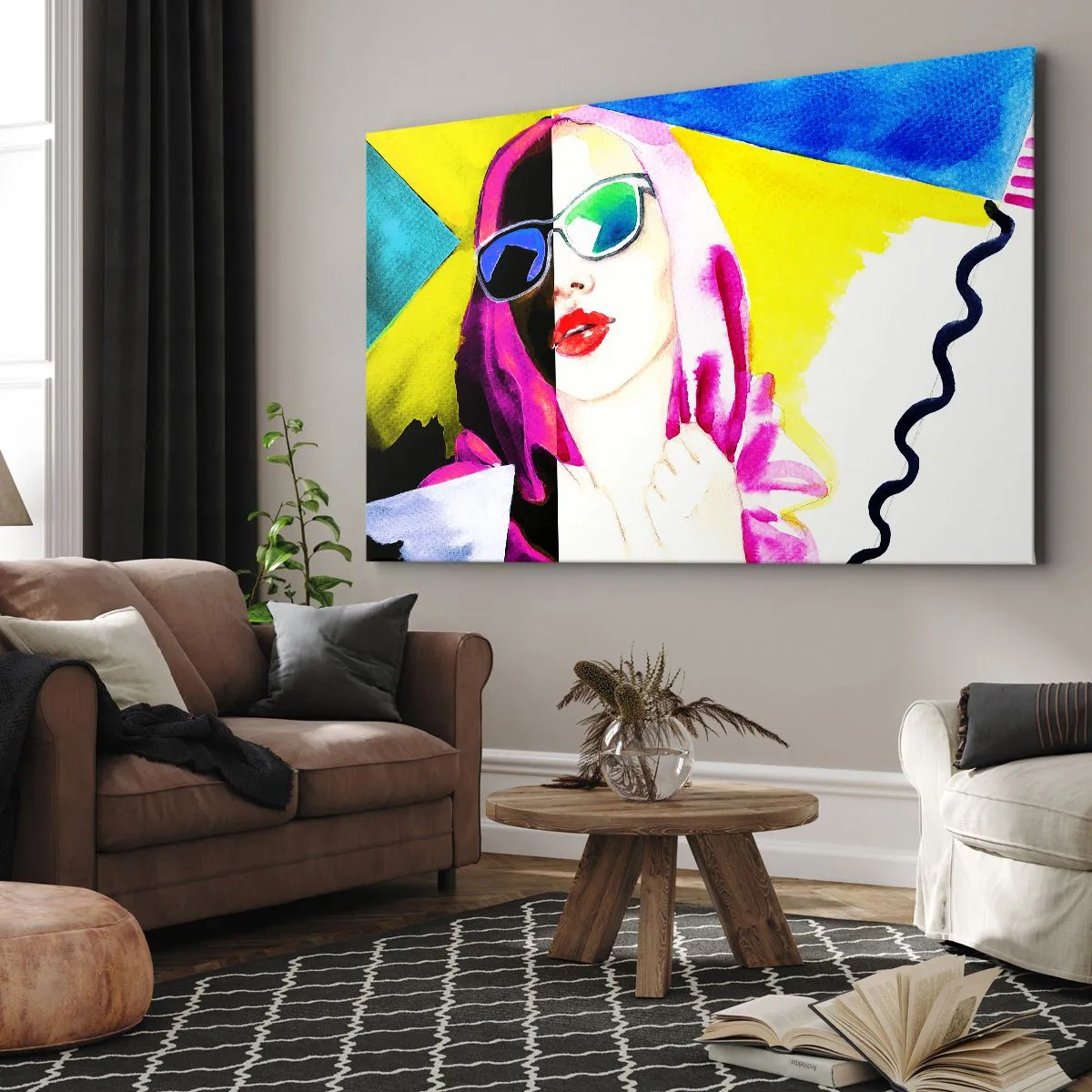 Canvastavla - Bild på duk - Jag är varken vit eller svart - 100x70 cm
