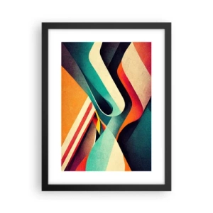 Affisch i svart ram - Intensiv komposition - 30x40 cm